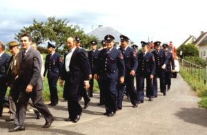 Festumzug zu "100 Jahre Feuerwehr Eckfeld" 1985